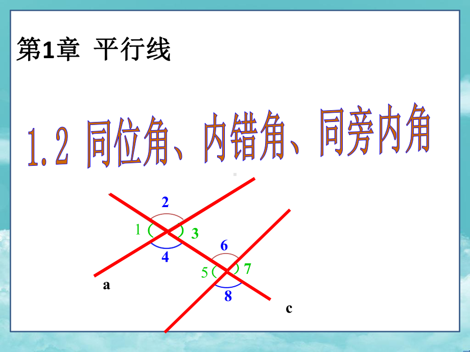 七年级数学下册(课件)12 同位角、内错角、同旁内角.ppt_第1页