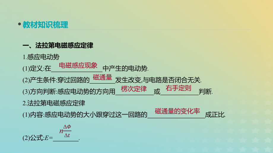 2020届高考物理人教版一轮复习法拉第电磁感应定律、自感和涡流课件.ppt_第2页