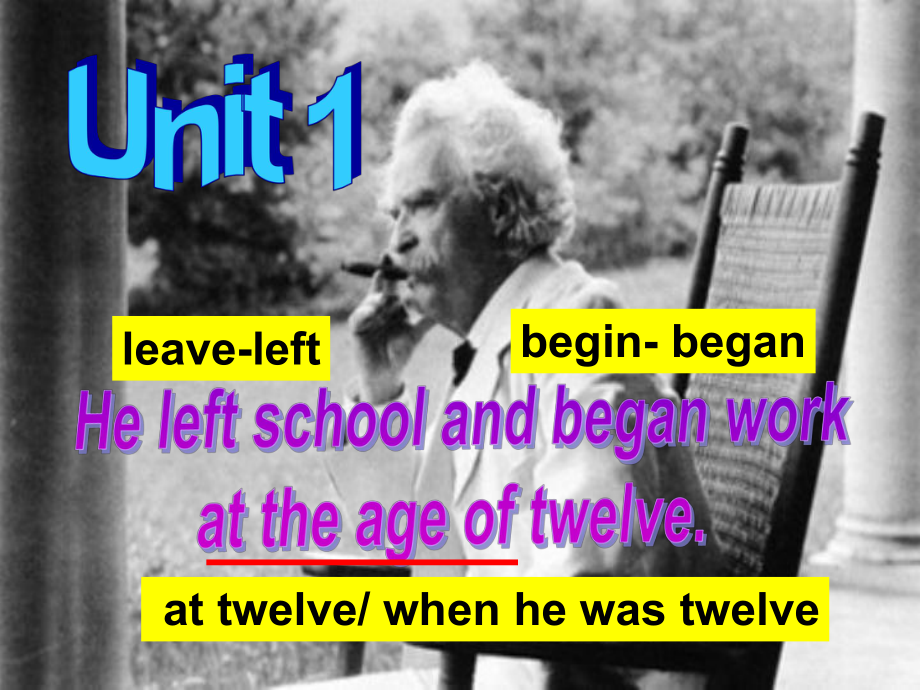 Module 9 Unit 1 He left school and began work at the age of twelve课件2(外研版七年级下册).ppt(课件中不含音视频素材)_第1页