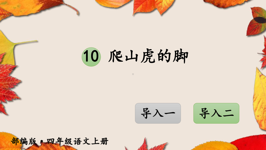 四年级上册：10 爬山虎的脚 创意课件(部编人教版语文).ppt_第1页