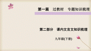 2020中考部编人教版语文复习课件： 九年级下 课内文言文知识梳理 .ppt