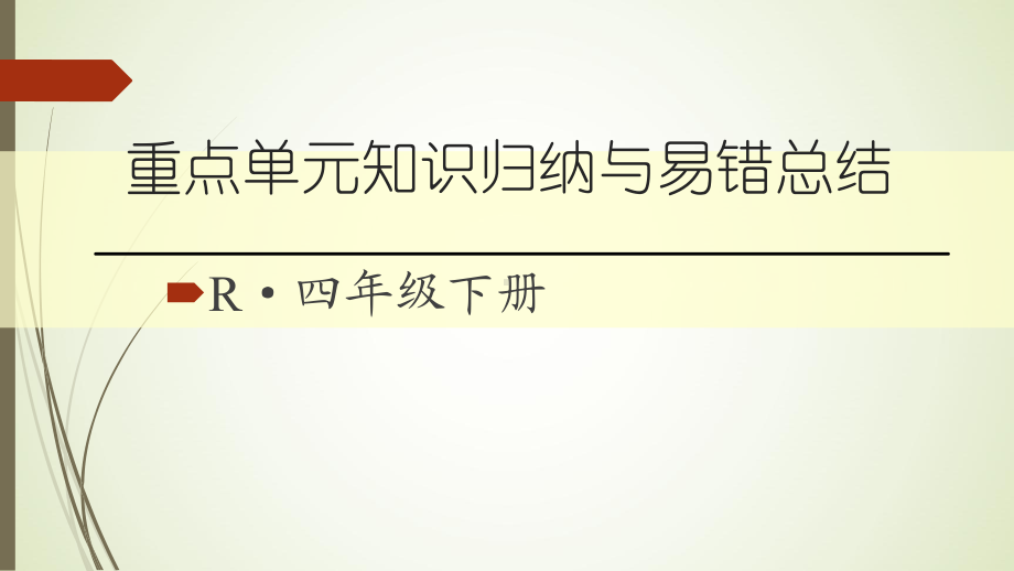 四年级数学下册第四单元知识归纳课件.ppt_第1页