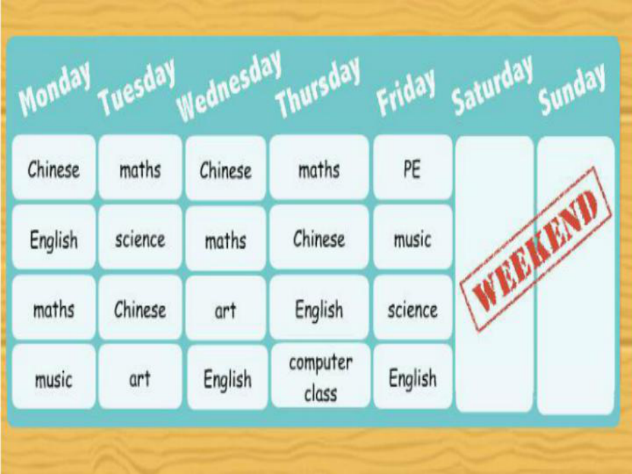 五年级(上)英语公开课 Unit2 My week Part A 人教(PEP)(新版)(课件.ppt(课件中不含音视频素材)_第3页