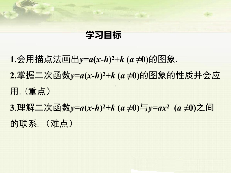 《二次函数y=a(x h)2+k的图象和性质》优质课件(两套).ppt(课件中无音视频)_第2页