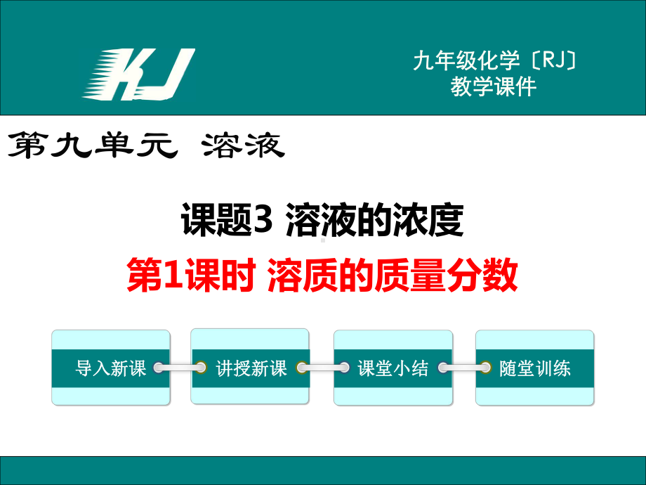 2022年人教版化学九下《溶质的质量分数》立体课件.ppt_第1页