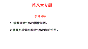 人教版高二物理选修3 3第八章气体 专题复习理想气体的图像问题课件.ppt