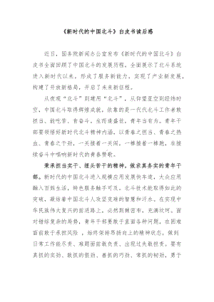 《新时代的中国北斗》白皮书读后感2篇.docx