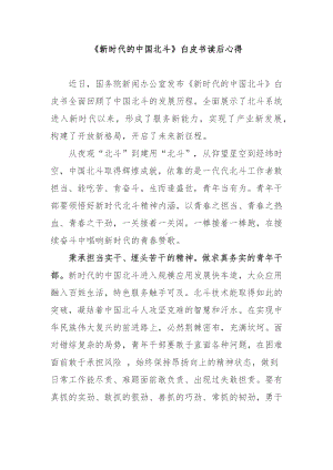 《新时代的中国北斗》白皮书读后心得2篇.docx