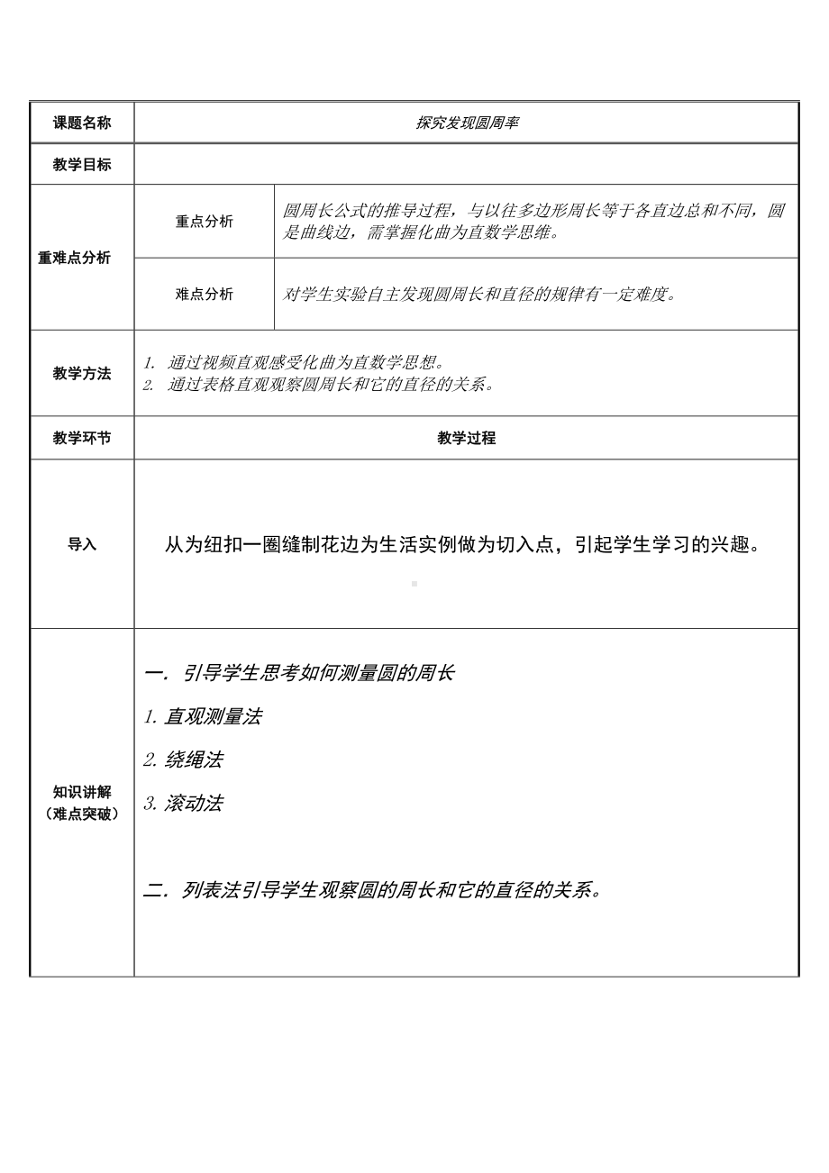 六年级数学上册教案-5.2 探究发现圆周率1-人教版.docx_第1页