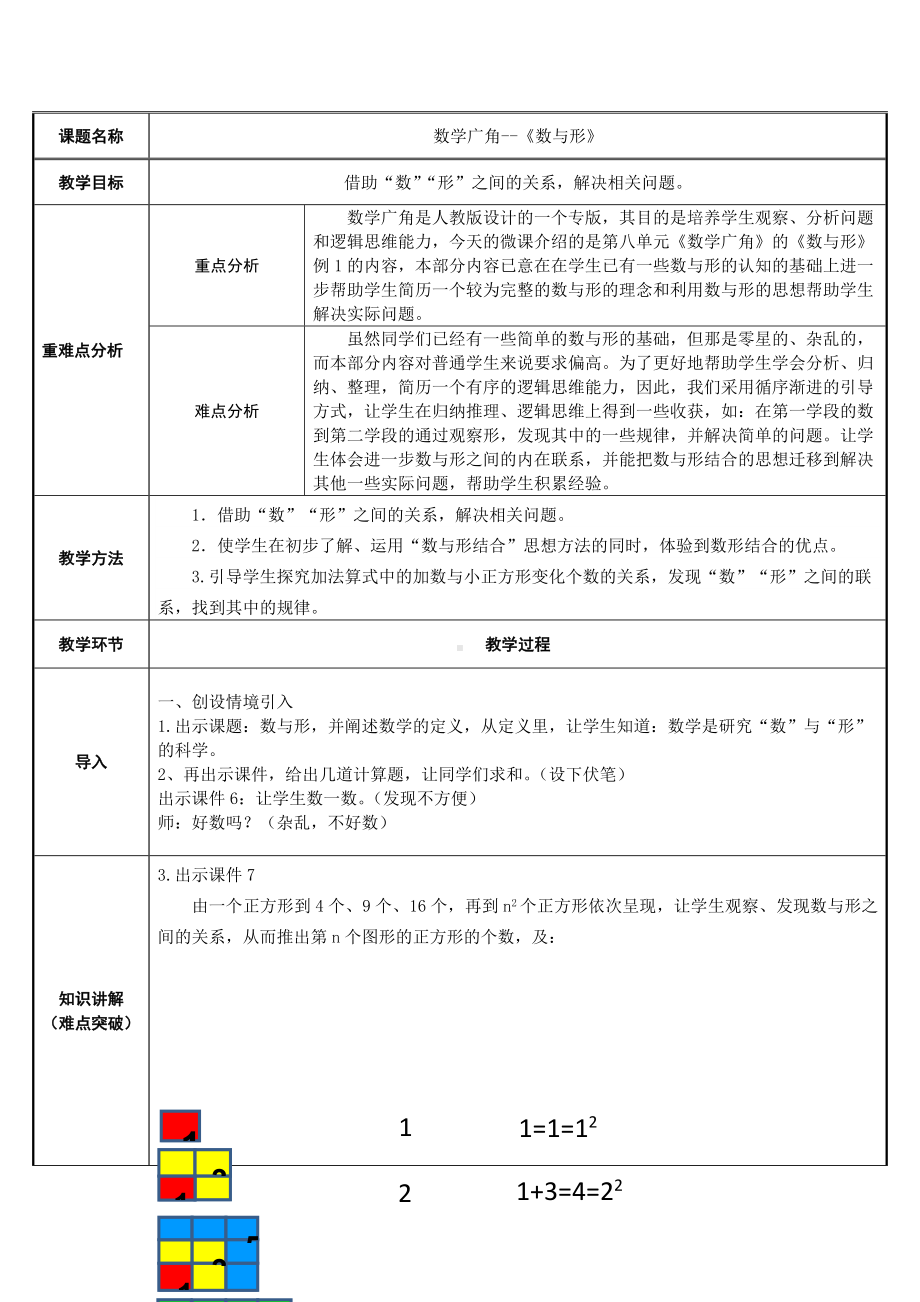 六年级数学上册教案-8. 数与形15-人教版.docx_第1页