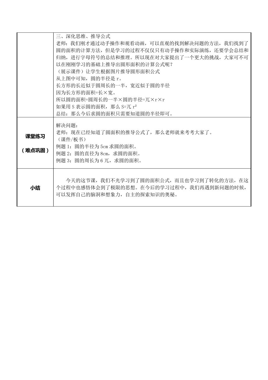 六年级数学上册教案-5.3 圆的面积54-人教版.docx_第2页