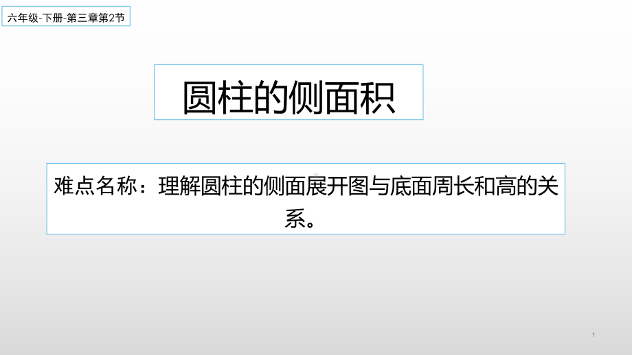 六年级数学下册课件-3.1.1 圆柱的侧面积19-人教版(共11张PPT).ppt_第1页