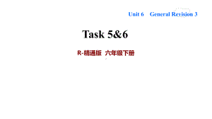 六年级下册英语训练课件-Unit 6　General Revision 3Task 5&6 (共13张PPT)人教精通版.ppt