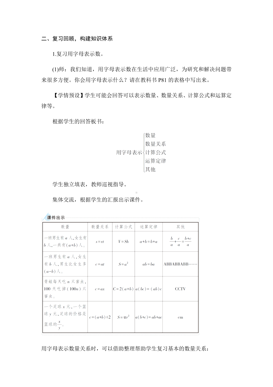 六年级下册数学教案- 6.1.数与代数 第7课时 式与方程（1） 人教版.docx_第2页