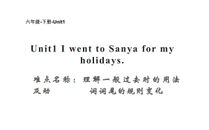 六年级下册英语课件-Unit 1I went to Sanya for my holidays. 人教精通版(共17张PPT).pptx