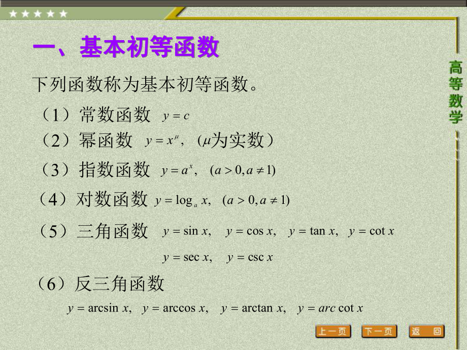 《高等数学（第二版）》课件5.第五节 初等函数.ppt_第2页