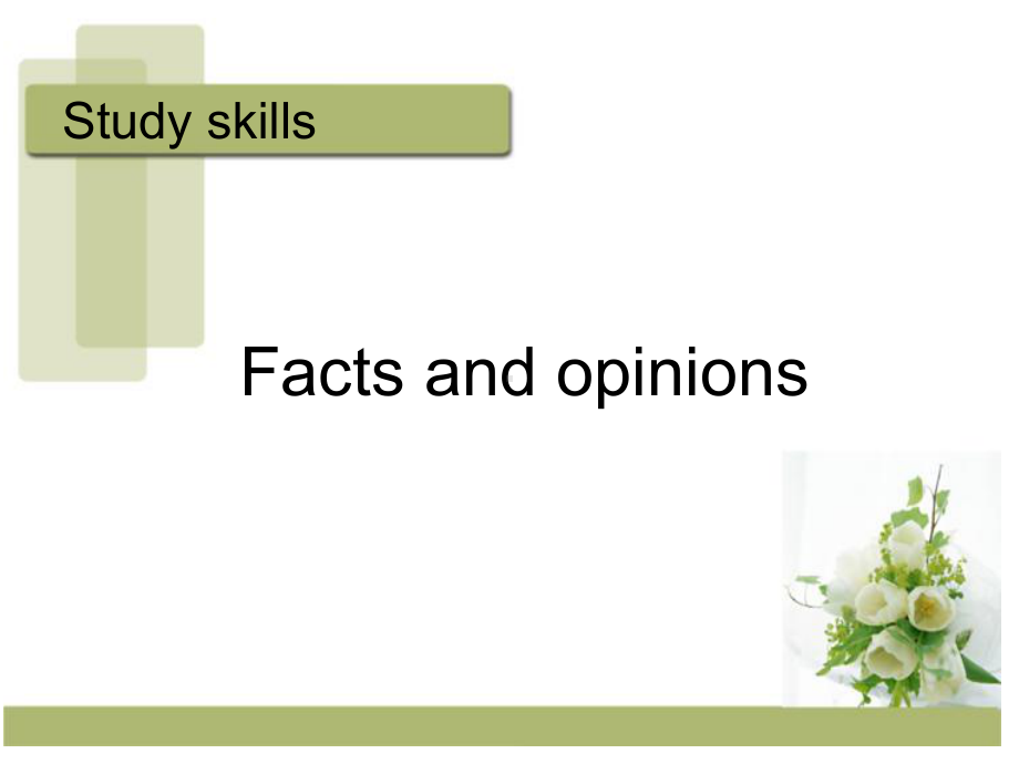 Unit 1 study skills fact and opinion课件2022-2023学年牛津译林版英语八年级下册.pptx_第1页