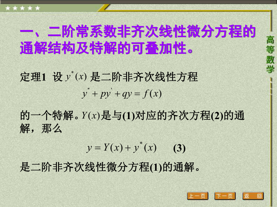 《高等数学（第二版）》课件6.第六节 二阶常系数非齐次线性微分方程.pptx_第3页