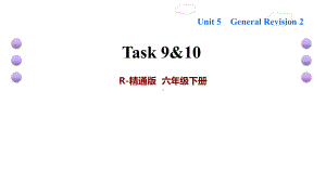 六年级下册英语训练课件-Unit 5　General Revision 2Task 9&10 (共15张PPT)人教精通版.ppt