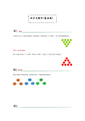 六年级下册数学试题-奥数杂题专题：动手与操作(基础篇)（无答案）全国通用.docx