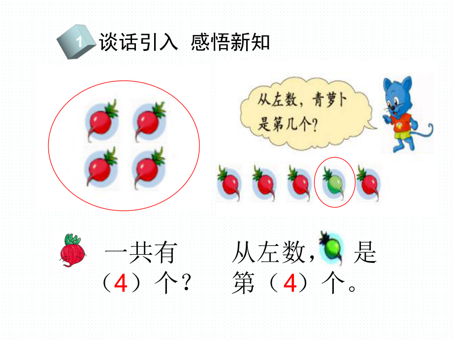 一年级上册数学课件-2.5.1 几个和第几个（基数和序数） ▏冀教版(共11张PPT).pptx_第3页