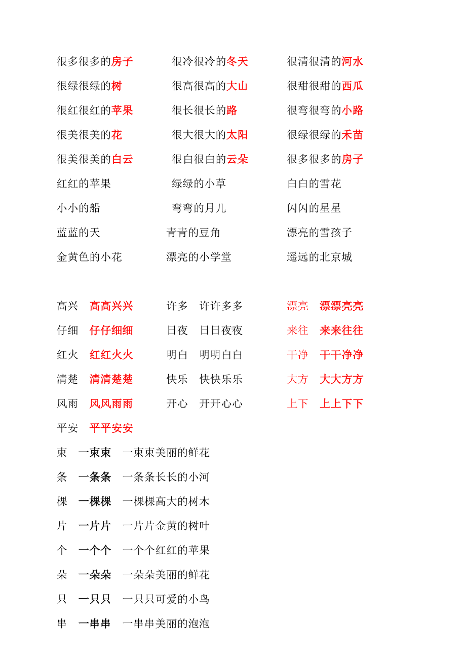 一年级语文下册书写生字词语(学生).doc_第2页