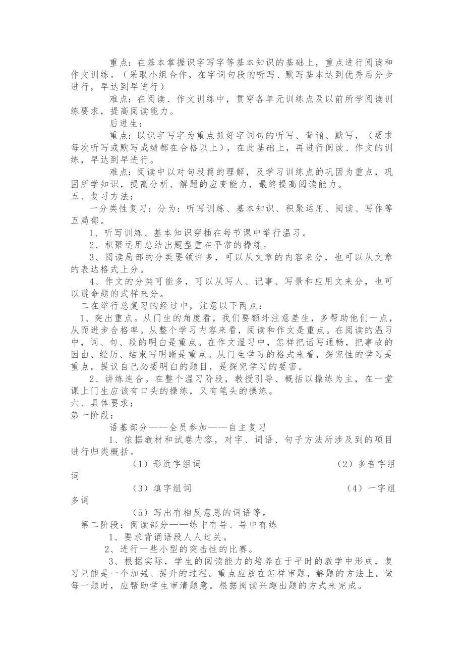 部编版五年级上册语文期末复习计划.docx_第2页