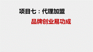 《B2B网络交易实务》课件及习题项目七：代理加盟.pptx