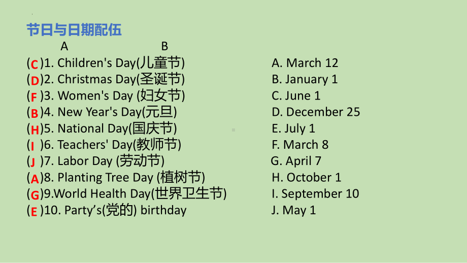 Unit 8 单元测试题课件2022-2023学年人教版英语七年级上册.pptx_第2页