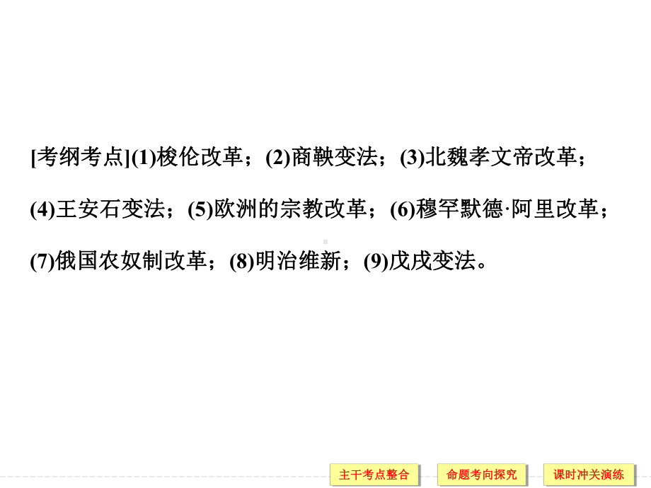 高考历史二轮复习课件：选修1+历史上重大历史改革回眸（人教版）.ppt_第2页