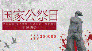 国家公祭日：勿忘国耻 振兴中华 牢记历史维护和平 ppt课件-2022高中主题班会.pptx