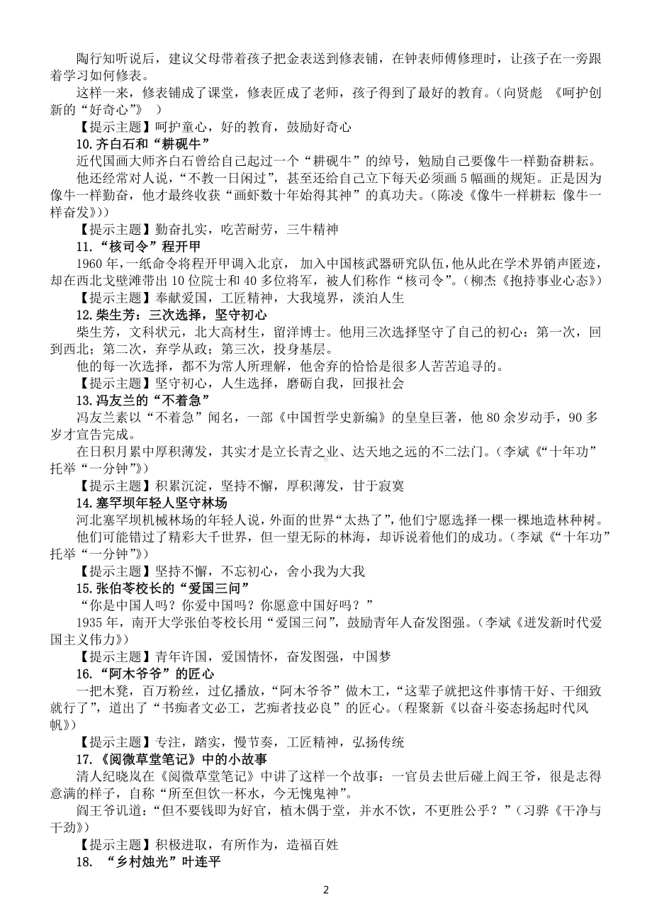 高中语文2023高考作文人物论据素材（共20个人物事迹不但通用还高大上）.docx_第2页