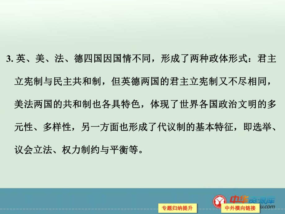 高考历史二轮复习课件：专题综合提升课（2）中外近代文明（人教版）.ppt_第3页