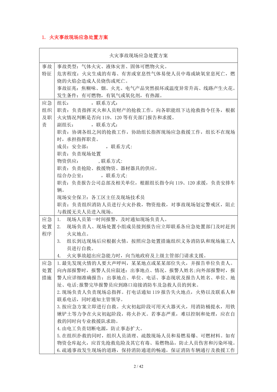 企业现场处置方案汇编参考模板范本.doc_第2页