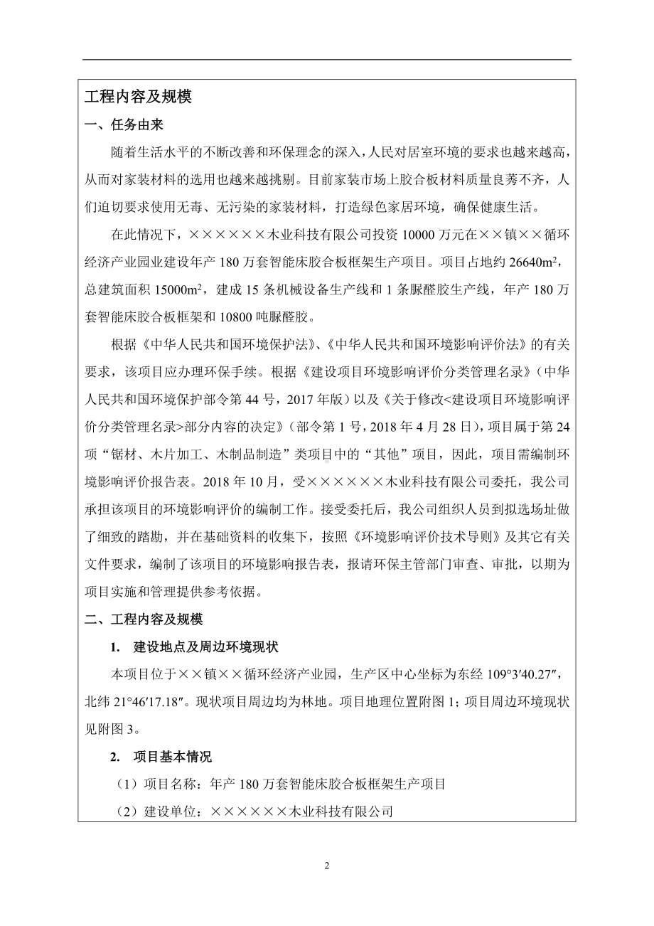 年产180万套智能床胶合板框架生产项目环境影响报告表参考模板范本.doc_第2页