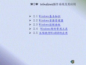 《计算机应用基础》课件第二章 Windows操作系统及其应用.pptx