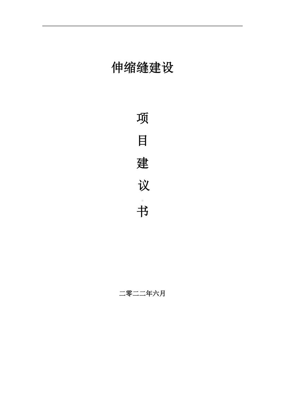 伸缩缝项目建议书（写作模板）.doc_第1页