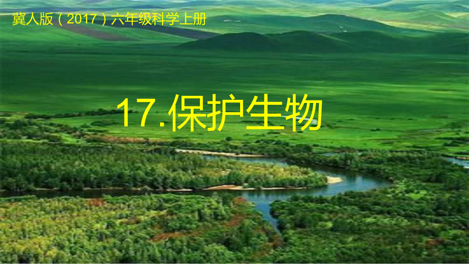 [冀人版]六年级上科学17.保护生物教学课件.pptx_第1页