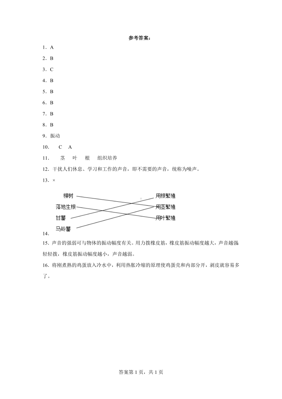 2022新人教鄂教版四年级上册《科学》期末综合练习（含答案）.doc_第3页