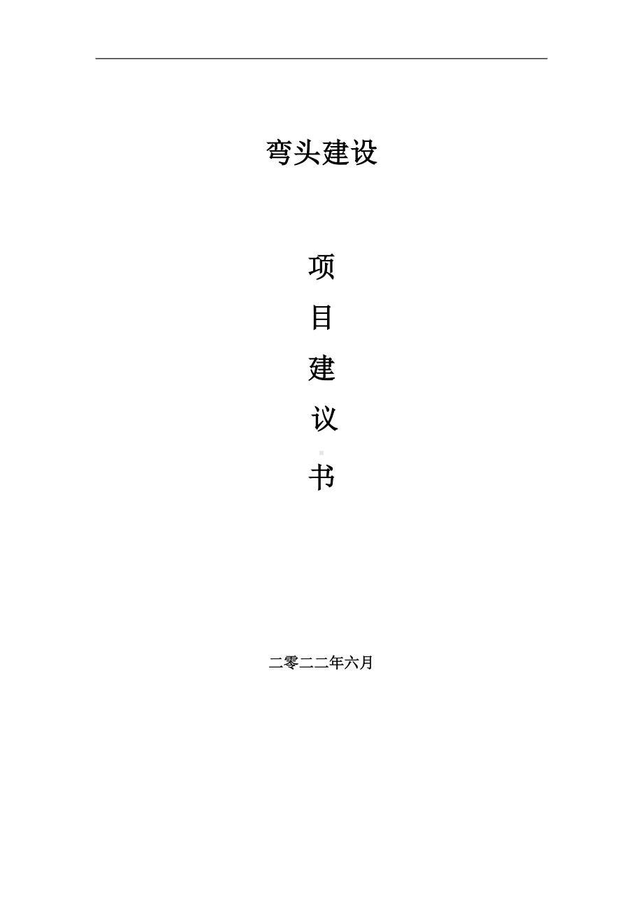 弯头项目建议书（写作模板）.doc_第1页