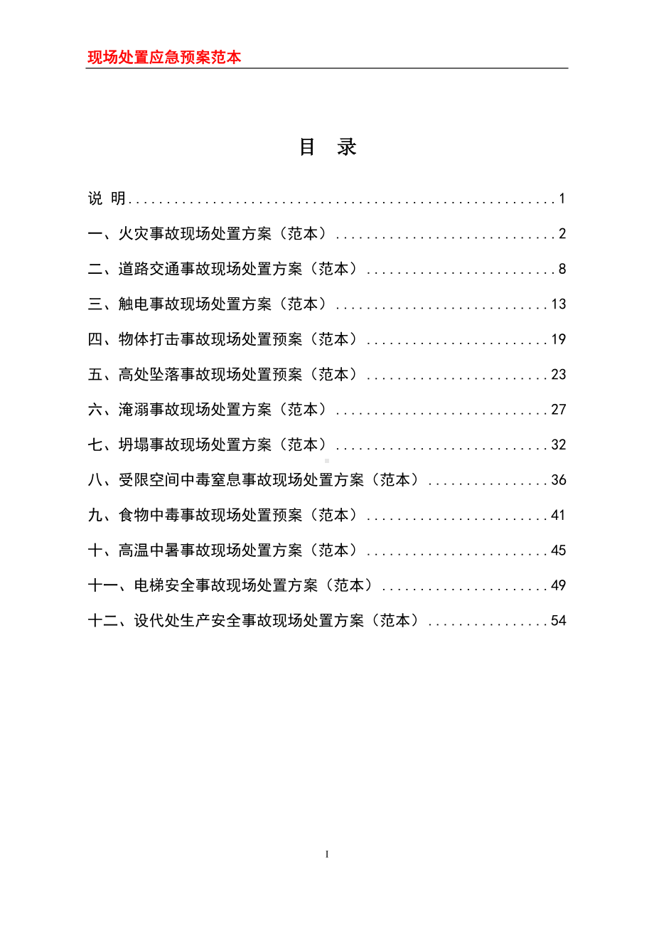 企业现场处置方案范本（汇总表格）参考模板范本.doc_第2页