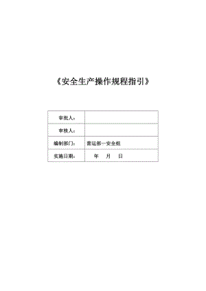 建设施工企业安全生产操作规程指引(全套)参考模板范本.doc