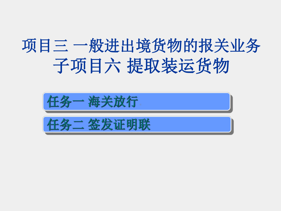 《进出口报关实务》课件项目三 子项目六 提取货物.ppt_第3页