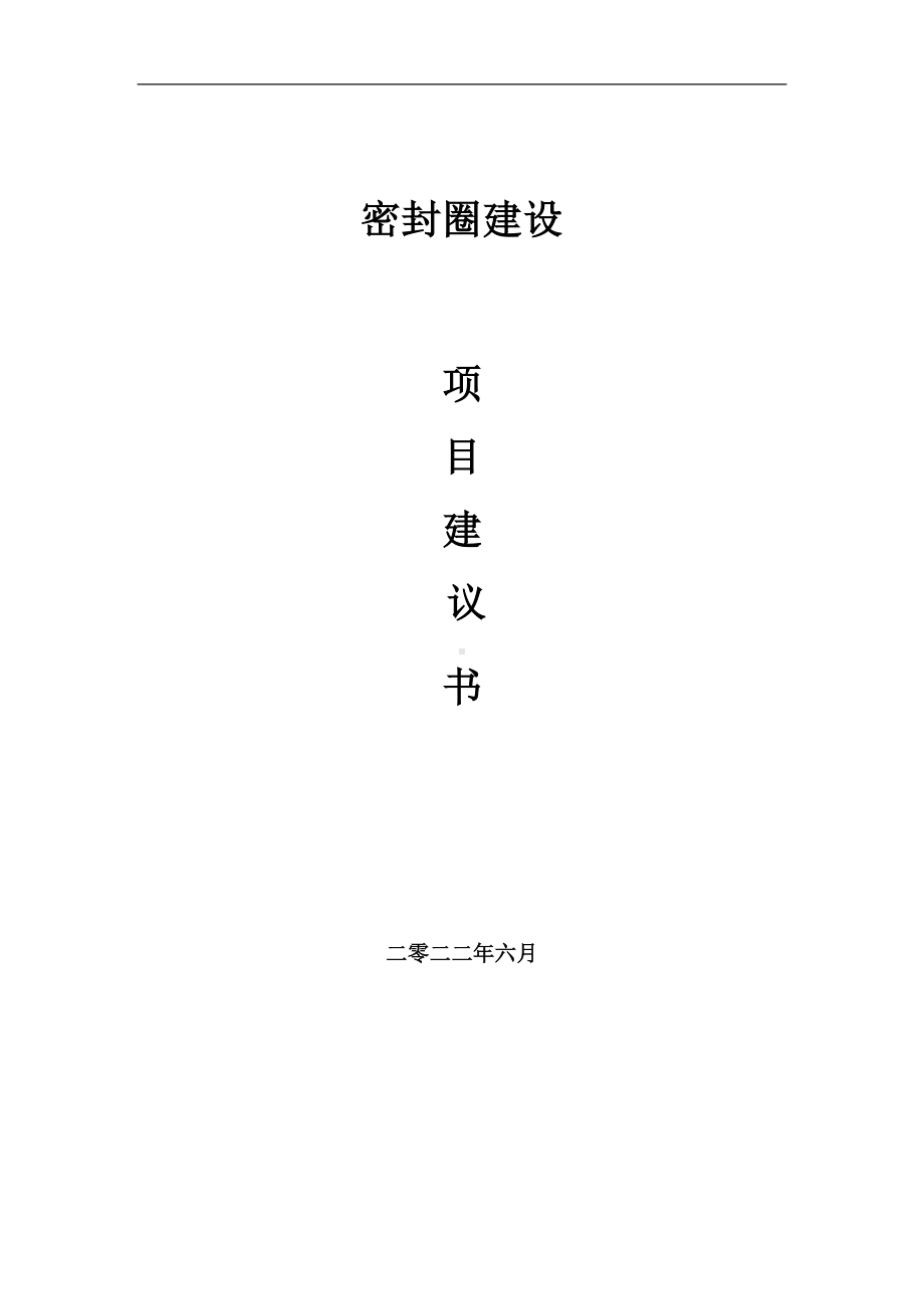 密封圈项目建议书（写作模板）.doc_第1页