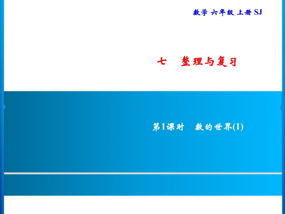 六年级上册数学习题课件-7 第1课时　数的世界(1)｜苏教版(共9张PPT).ppt_第1页