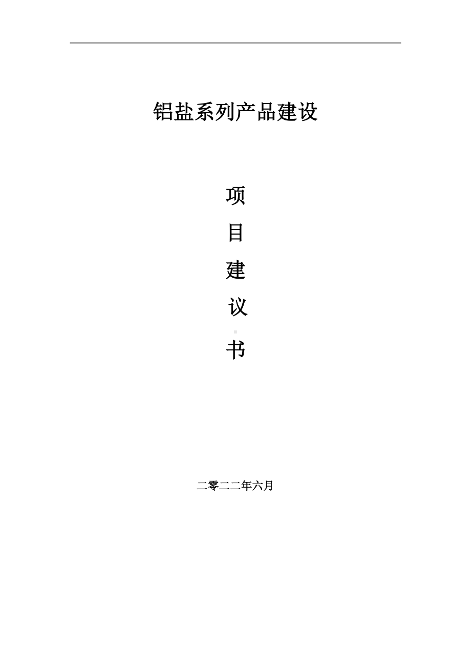 铝盐系列产品项目建议书（写作模板）.doc_第1页