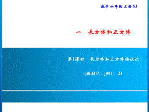 六年级上册数学习题课件-1 第1课时　长方体和正方体的认识｜苏教版(共8张PPT).ppt