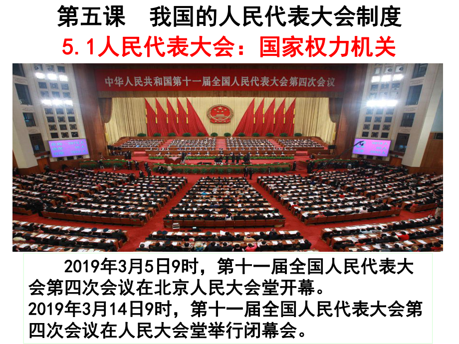 351人民代表大会：国家权力机关课件.ppt_第1页