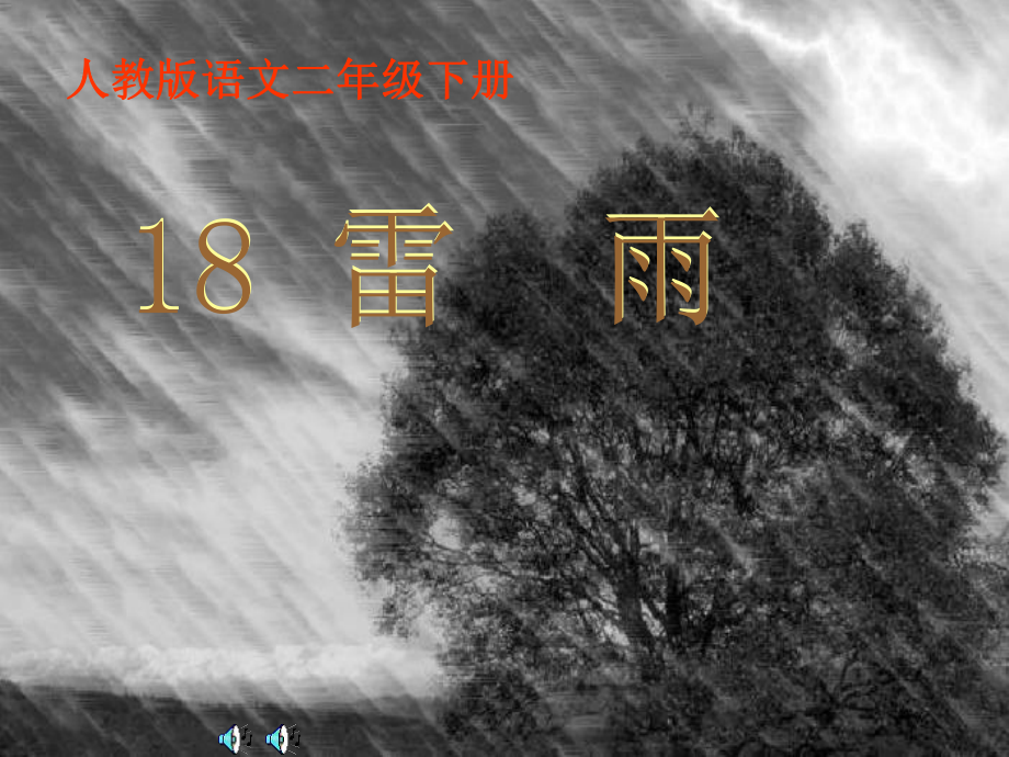 (新人教版)二年级语文下册《雷雨》课件.ppt_第1页