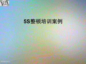 5S整顿培训案例课件.ppt